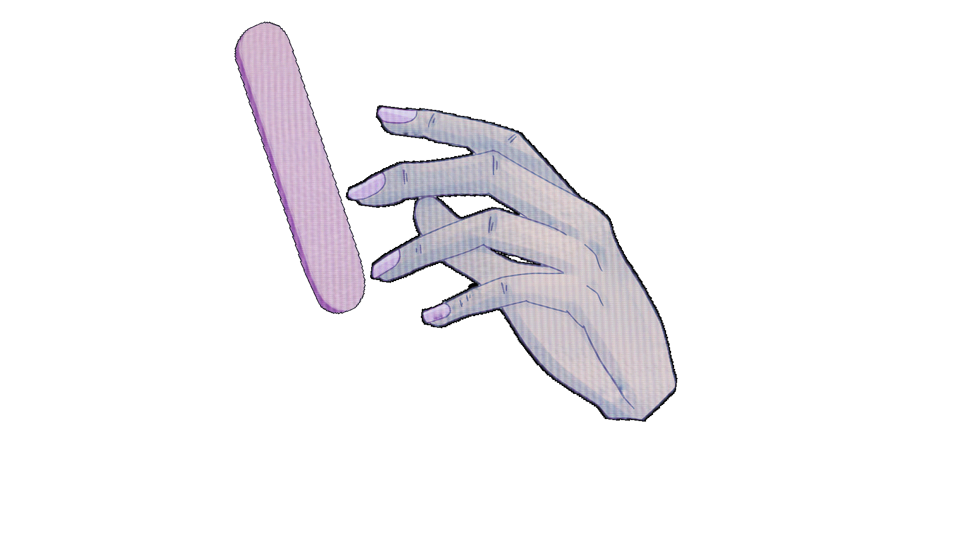 Animated nail-file retro graphic